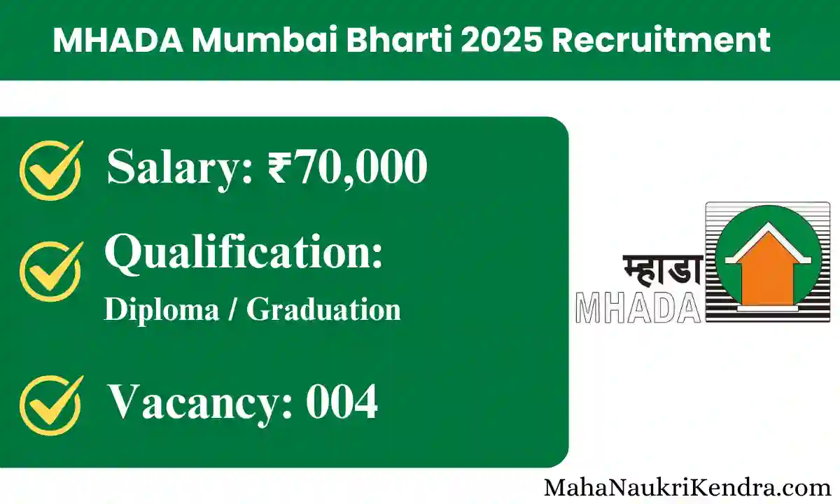 MHADA Mumbai Bharti 2025 Recruitment Notification